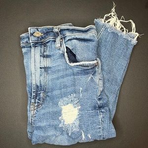 Free People Straight Ripped Jeans